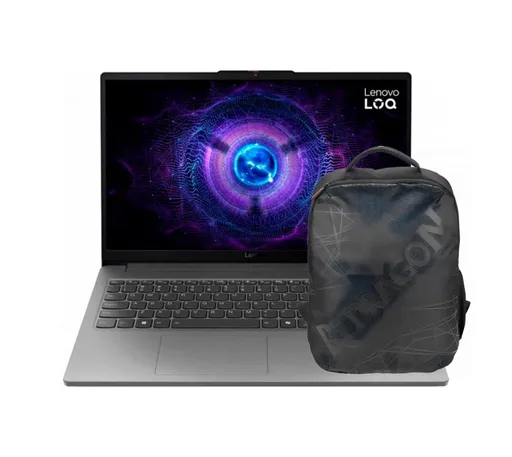 Notebook Gamer Lenovo LOQ 15IAX9E 15.6" Intel Core i5 12450HX RTX 3050 FreeDOS + Mochila Gamer Redragon Aeneas