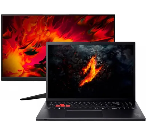 Combo Acer Nitro Lite 16 Intel Core i5 13420H 8GB 512GB SSD RTX 4050 Win11 + Monitor Gamer Acer Nitro KG241Y 23.8" FHD