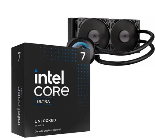 Procesador Intel Core Ultra 7 265KF 5.5GHz Turbo + Cooler CPU Corsair Nautilus 240 RS LCD Water Cooler