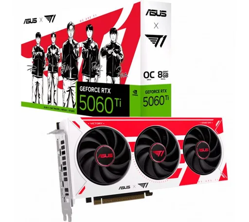 Placa de Video ASUS T1 GeForce RTX 5060 Ti 8GB GDDR7 OC