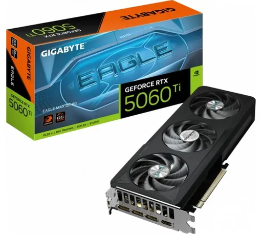 Placa de Video Gigabyte GeForce RTX 5060 Ti 8GB GDDR7 Eagle MAX OC