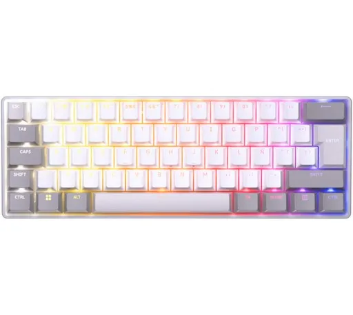 Teclado Magnético Corsair Clipper PRO Mini 65% HyperPolling 8000MHz Hall Effect Switch MGX Hyperdrive Core White RGB IP57