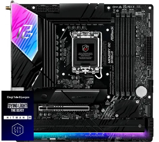 Mother ASRock B860M Lightning WiFi LGA1851 DDR5 White Box