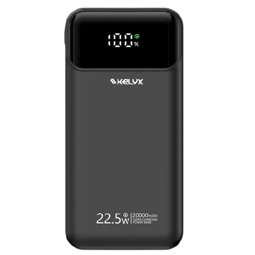 Power Bank KELYX Slim 20000mAh USB-C Lightning Carga Rápida