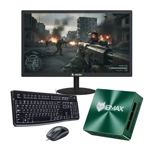 Mini PC Bmax B6 Turbo Core i5 8257U 16GB SSD 512GB W11+Mon 19" 75Hz + MK120