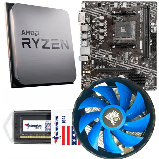 Combo PC AMD Ryzen 5 3400G + A520 + 8GB