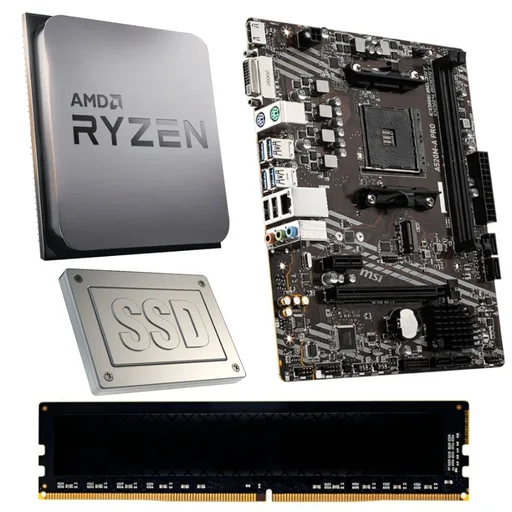 Combo PC AMD Ryzen 3 3200G + A520 + 8GB + SSD 1TB