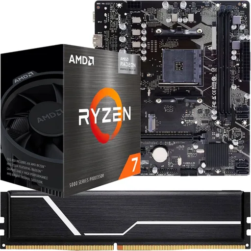 Combo PC AMD Ryzen 7 5700G + B550 + 16GB Blindada