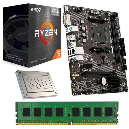 Combo PC AMD Ryzen 5 5600GT + A520 + 8GB + SSD 1TB