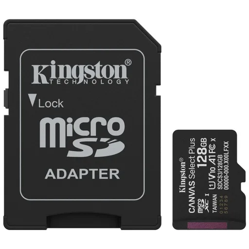 Memoria Microsd+SD 128 GB Canvas Select Plus Kingston