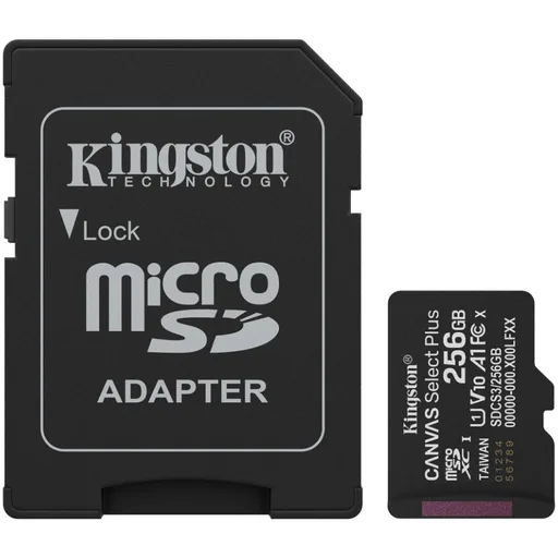 Memoria MicroSD+SD 256 GB Canvas Select Plus Kingston