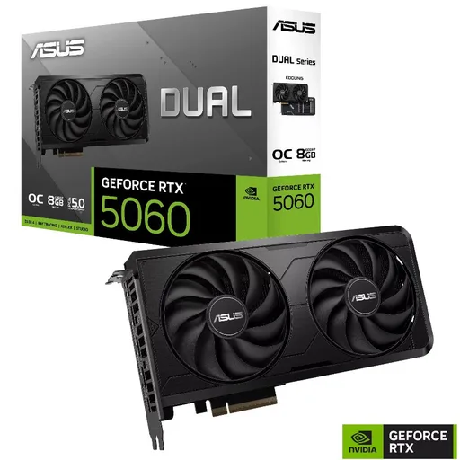Placa De Video GeForce RTX 5060 8GB ASUS Dual OC Evo