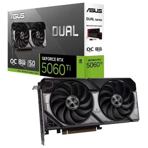 Placa De Video GeForce RTX 5060 Ti 8GB ASUS Dual OC