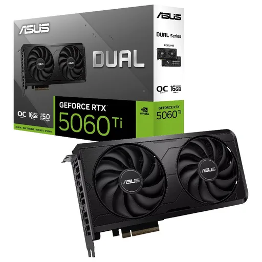 Placa De Video GeForce RTX 5060 Ti 16GB ASUS Dual OC Evo