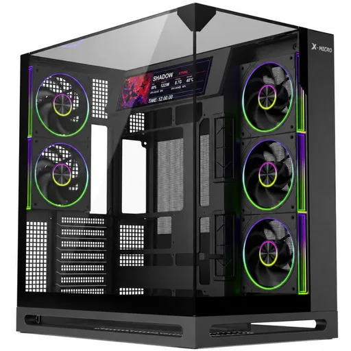Gabinete Mid Tower X-Micro Invictus Ultra 9.16" LCD 5 Fan ARGB