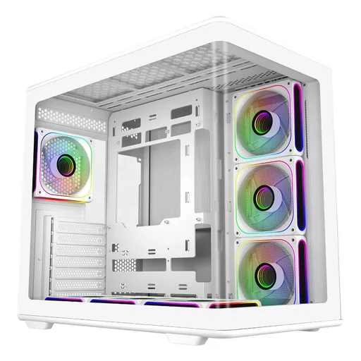 Gabinete Mid Tower Cooler Master Elite 600 4 Fan ARGB Blanco