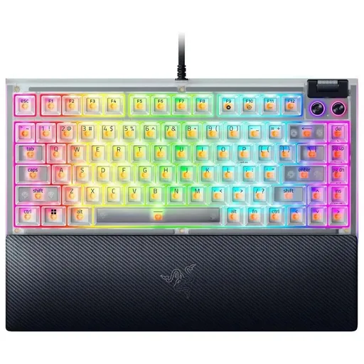 Teclado Gamer Razer Blackwidow V4 75 Phantom White Edition