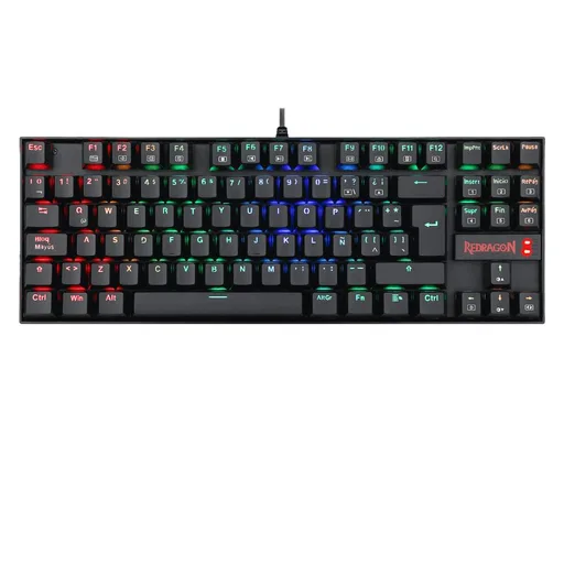 Teclado Gamer Mecánico Redragon K552 Kumara RGB Switch Rojo
