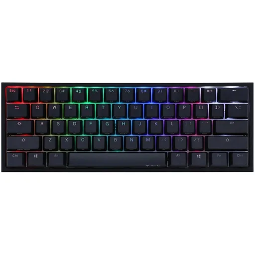 Teclado Gamer Ducky One 2 Pro Mini 60 Mecánico Negro RGB USB-C Sw Rojo