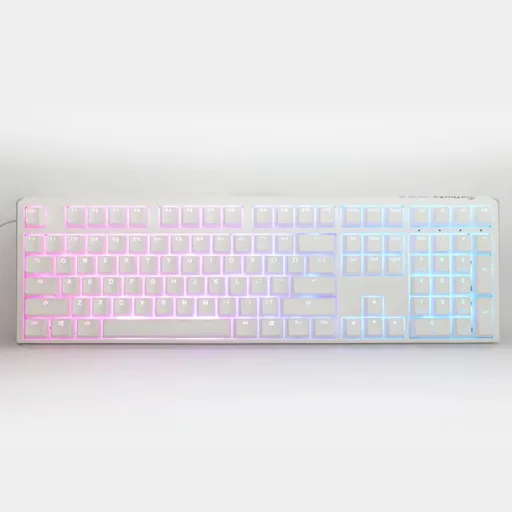 Teclado Gamer Ducky One 3 Mecánico Blanco RGB USB-C Sw Plateado
