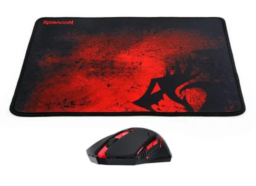 Mouse Gamer Redragon + Pad M601WL-BA