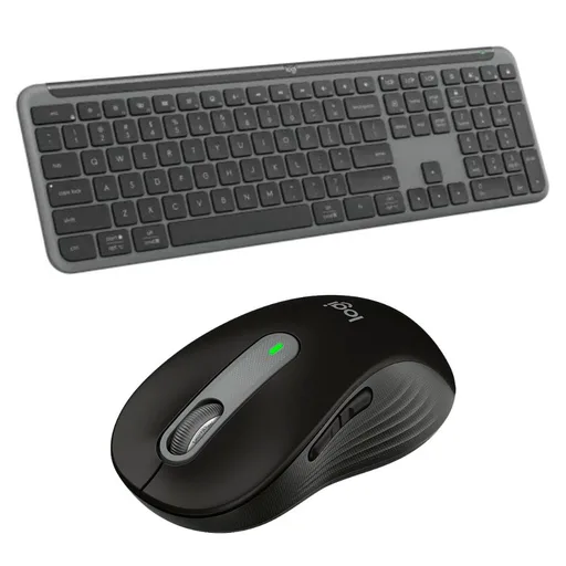 Kit Logitech Teclado K950 Negro + Mouse Logitech M650 Largo Negro