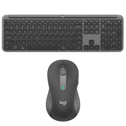 Kit Logitech Teclado K950 Negro + Mouse Logitech M650 Zurdos Negro