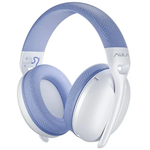 Auricular Gamer AULA S6 Azul Blanco Inalámbrico