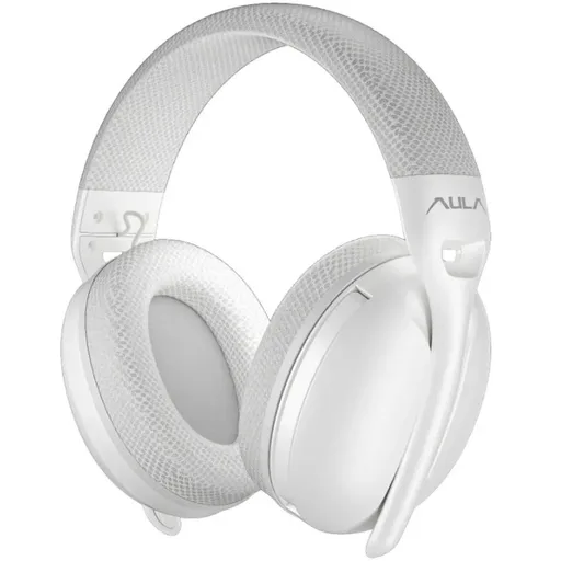 Auricular Gamer AULA S6 Blanco Ultraligeros Inalámbrico