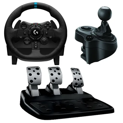 Volante Logitech G923 + Pedales PS4.Ps y PC + Palanca de Cambios Logitech