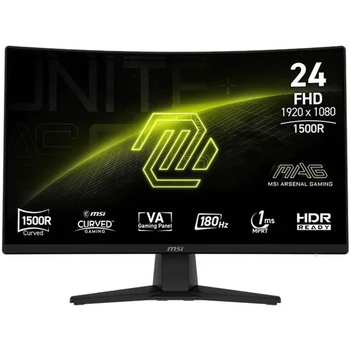 Monitor Gamer 24" MSI Curvo Full HD 180Hz 1ms MAG 242C