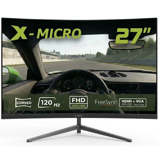 Monitor Gamer 27" X-Micro Curvo VGA HDMI 120Hz 1ms X27CFE