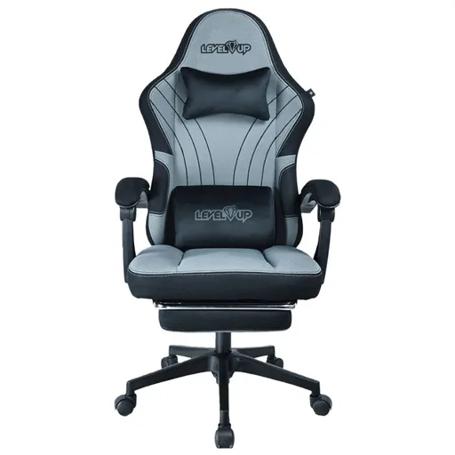 Silla Gamer Level Up Apolo Lite Negro Gris C/apoya Pie