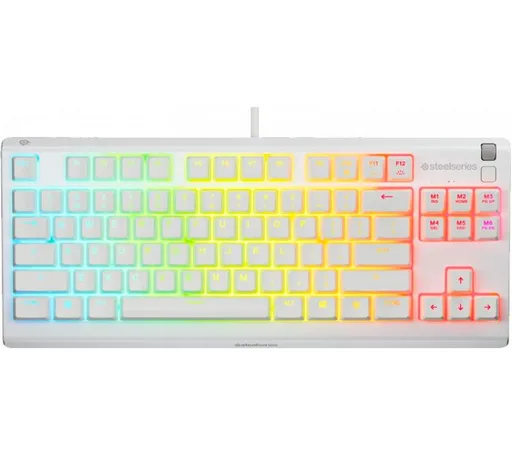 Teclado SteelSeries Apex 3 TKL Switch Whisper-Quiet IP32 Water Resistant White RGB