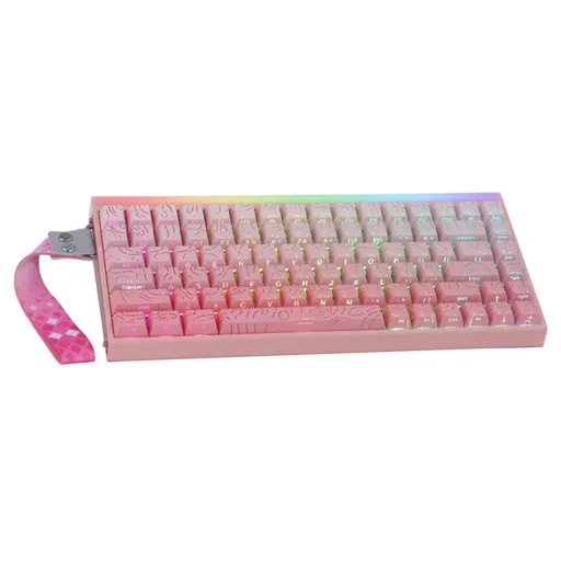Teclado Gamer AULA Hero 84 He Rosa Sw Magnético