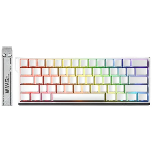 Teclado Gamer AULA WIN60HE Blanco Sw Greywood