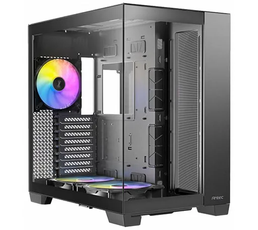 Gabinete Antec C8 ARGB Black 2x160mm Reverse Fans + 1x140mm ARGB Fan Vidrio Templado 270° Dual Chamber USB-C