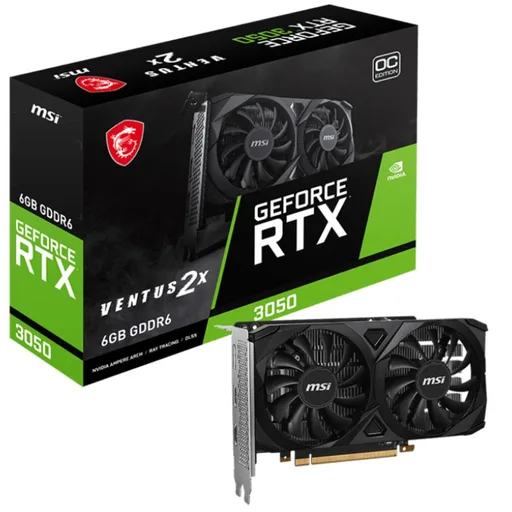 Placa De Video GeForce RTX 3050 6GB MSI Ventus 2X OC