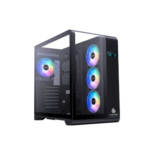 Gabinete Mid Tower Evolabs Synergy 4 Fan ARGB LCD