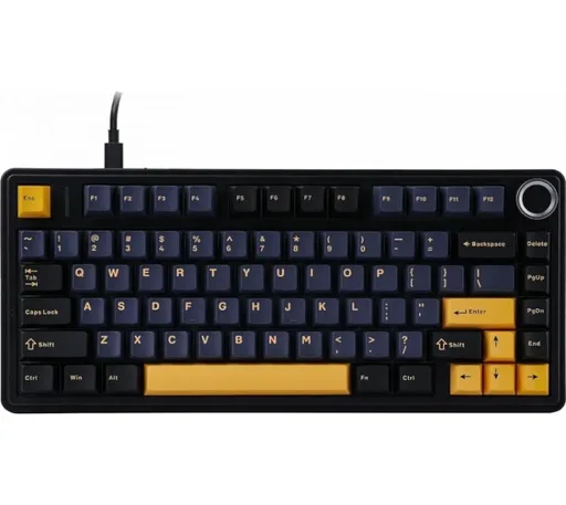 Teclado Mecánico AULA F75 Retroluminado Black/Orange Switch Outemu Pink USB-C