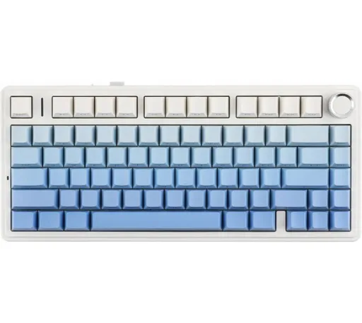 Teclado Mecánico AULA F75 Wireless 2.4GHz Bluetooth Degrade Blue RGB USB-C