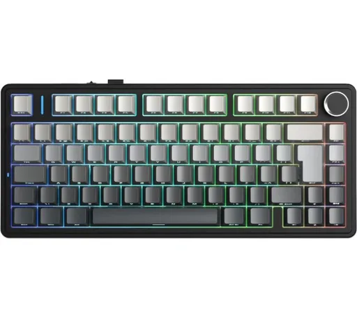 Teclado Mecánico AULA F75 Wireless 2.4GHz Bluetooth Degrade Black RGB USB-C