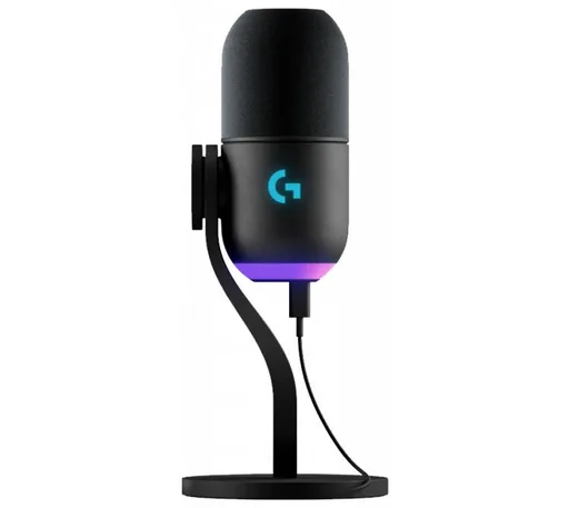 Micrófono Logitech Yeti GX Premium Supercardioide Black RGB LightSync USB-C