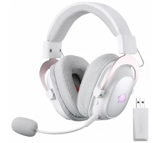 Auriculares Redragon Zeus H510 PRO Wireless 2.4GHz Bluetooth 5.2 RGB Surround 7.1 White