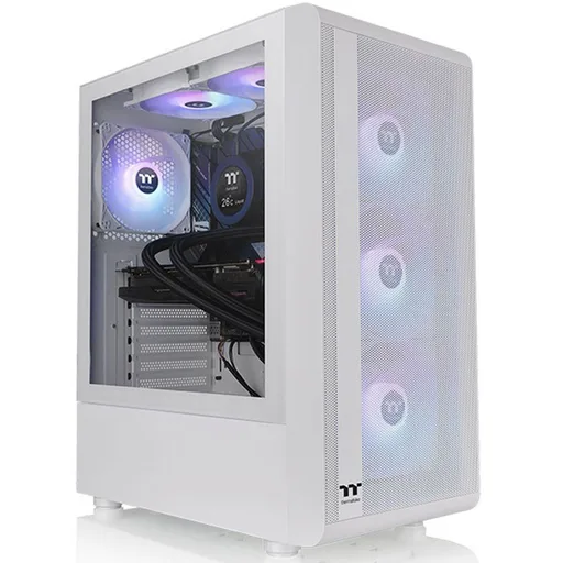 Gabinete Thermaltake S200 Plus TG C/Coolers x4 ARGB Vidrio Templado Snow White