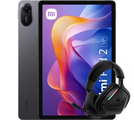 Combo Tablet Xiaomi Redmi Pad 2 11" 8GB 256GB Gray + Auriculares Corsair Void V2 Elite + Memoria Micro Sdhc Team 16GB