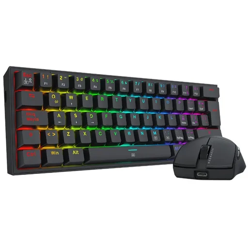 Kit Gamer Redragon Teclado y Mouse K617RGB SP+ M724 Negro - S143
