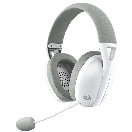 Auricular Inalámbrico Gamer Redragon Ire Pro H848 Blanco Gris