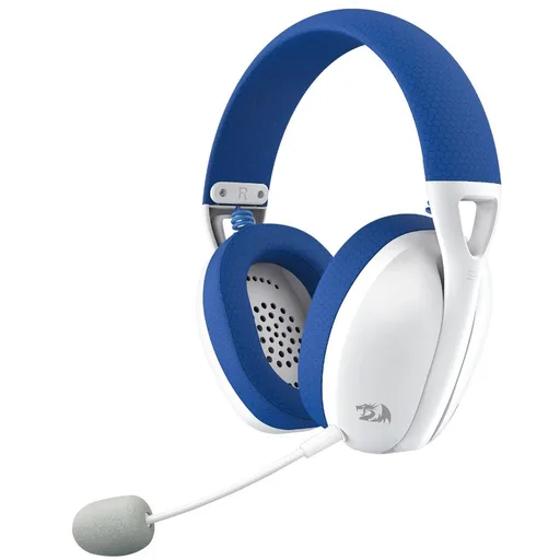 Auricular Inalámbrico Gamer Redragon Ire Pro H848 Blanco Azul
