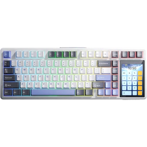 Teclado Mecánico AULA L99 Rain Drop Switch Ingles Wireless Dark Grey/White/Blue RGB